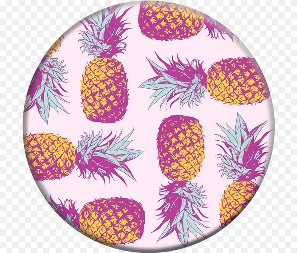 Pineapple Modernist Popsocket Popsockets, Food, Fruit, Plant, Produce Free Transparent Png
