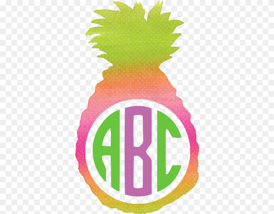 Pineapple Monogram Monogram Border, Food, Fruit, Produce, Plant Png Image