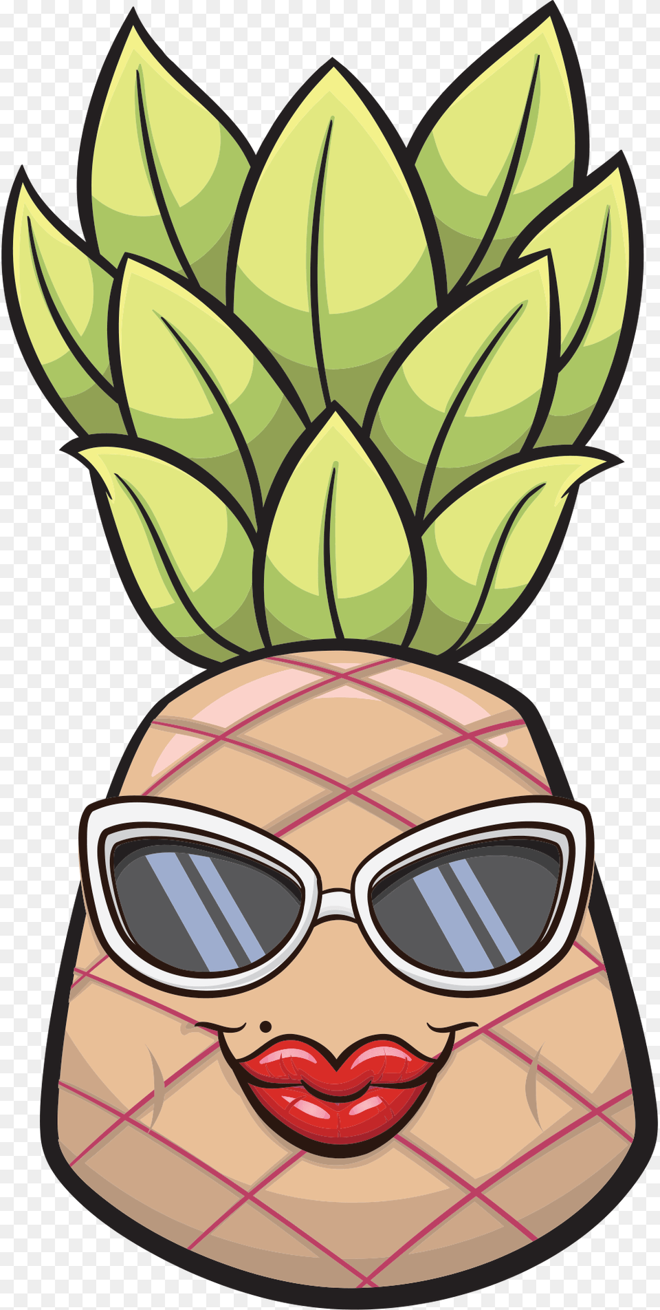 Pineapple Outline, Plant, Potted Plant, Food, Fruit Free Png Download