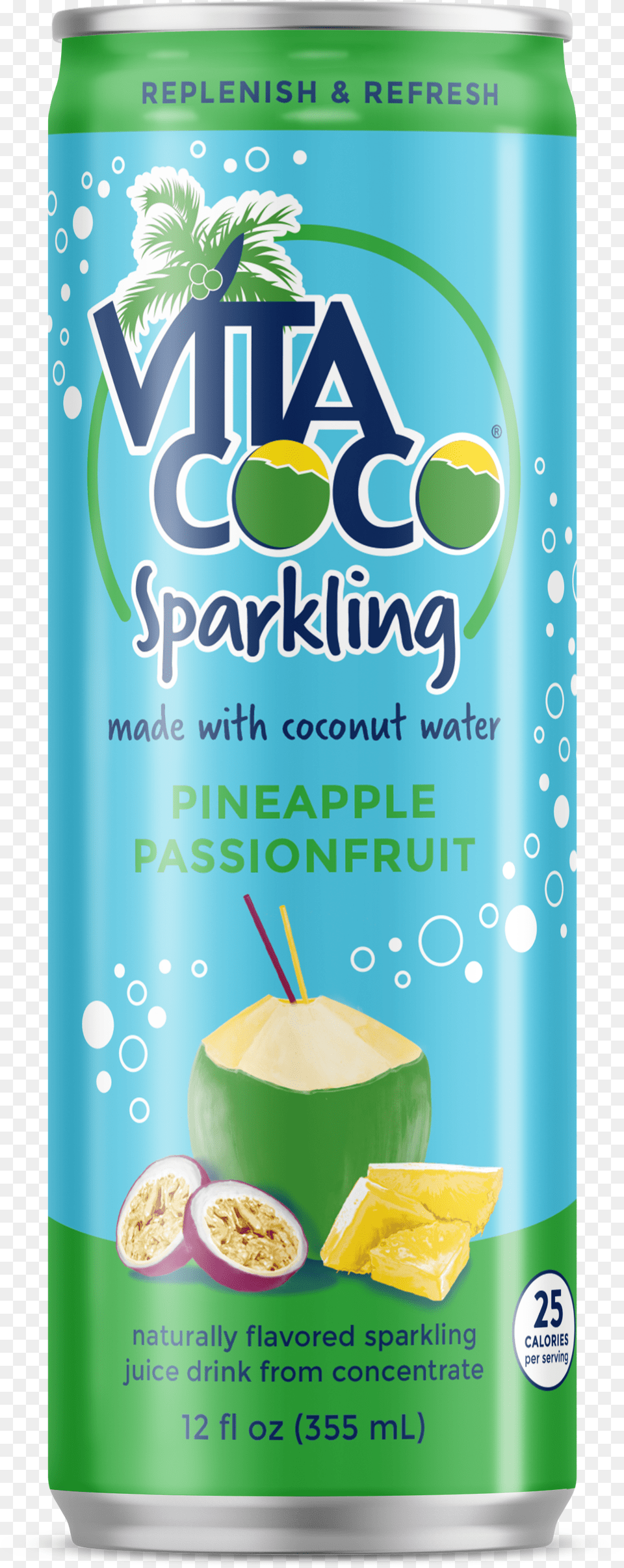 Pineapple Passionfruit Vita Coco, Can, Tin, Food, Fruit Png Image