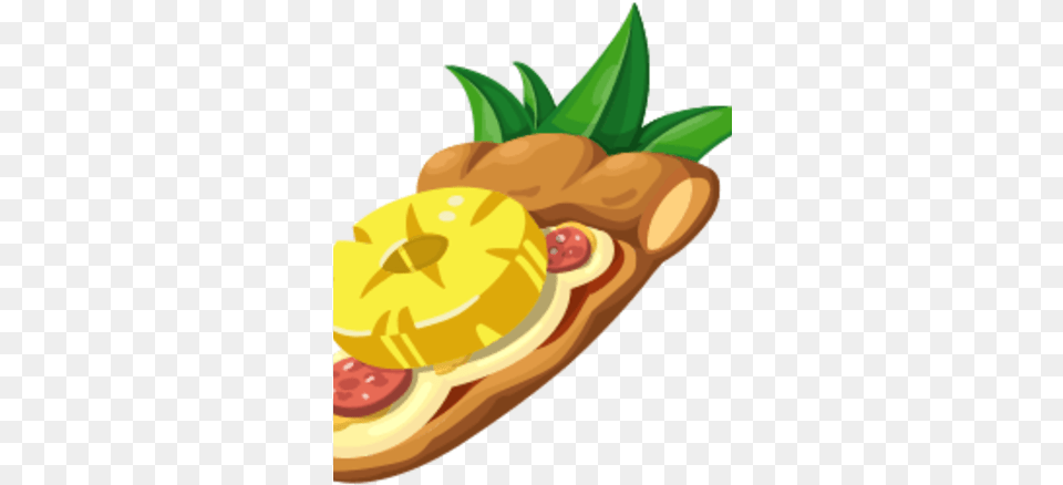 Pineapple Pizza Paradise Bay Wikia Fandom Dibujos De Pizza Hawaiana, Food, Fruit, Plant, Produce Png Image