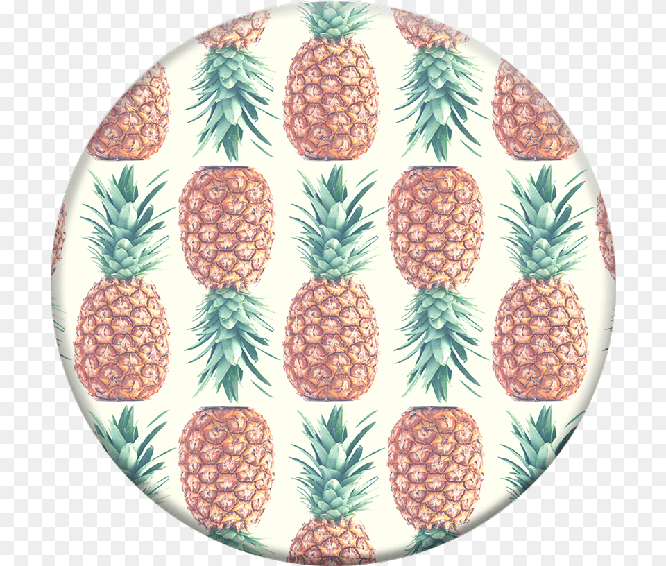 Pineapple Print Popsocket Pineapple Print Popsocket Pineapple Pattern Popsocket, Food, Fruit, Plant, Produce Png Image