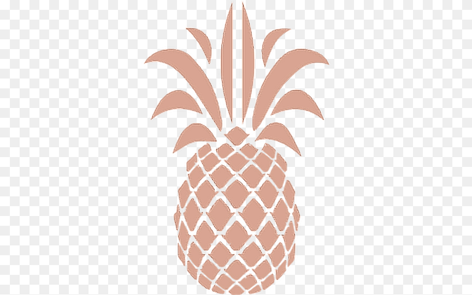 Pineapple Rosegold Aesthetic Gold Pineapple, Food, Fruit, Plant, Produce Free Png