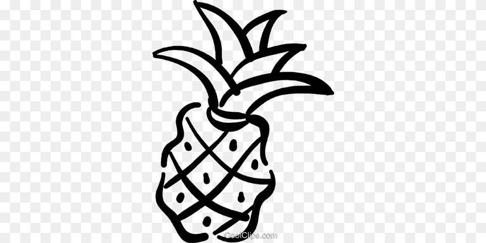 Pineapple Royalty Vector Clip Art Illustration Pineapple Border In Word, Food, Fruit, Plant, Produce Free Png Download