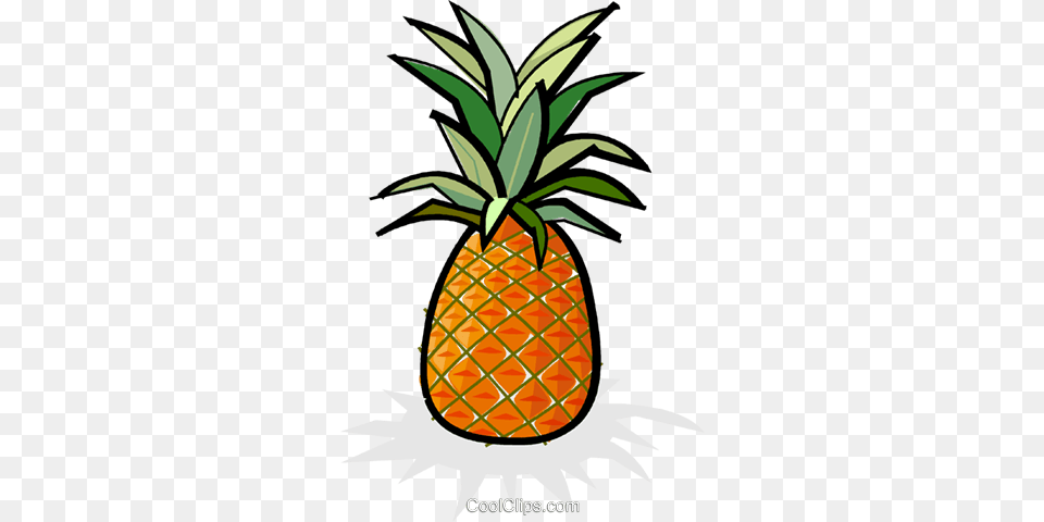 Pineapple Royalty Vector Clip Art Illustration, Food, Fruit, Plant, Produce Png Image