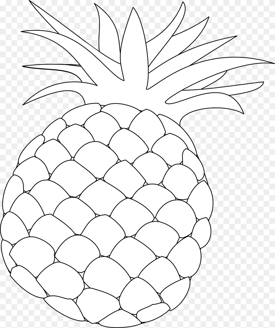 Pineapple Silhouette Pine Apple Images Clipart Black And White, Food, Fruit, Plant, Produce Free Transparent Png