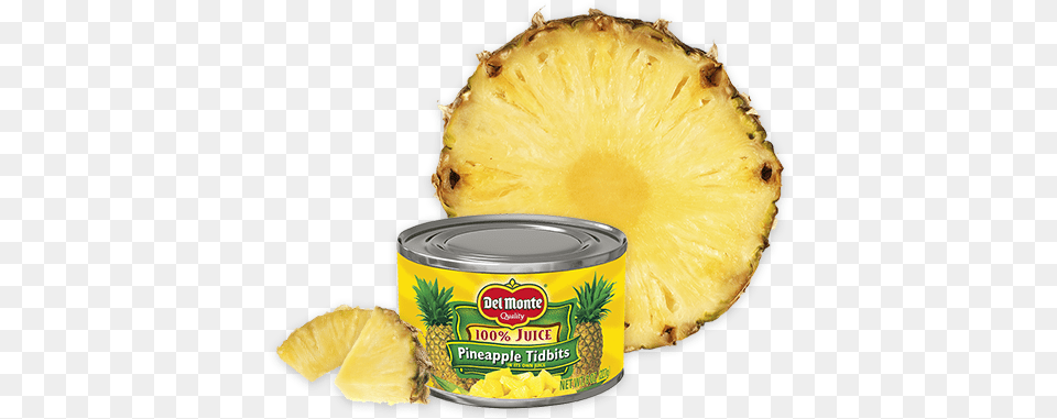 Pineapple Tidbits In 100 Juice Del Monte Crushed Pineapple In 100 Juice, Food, Fruit, Plant, Produce Free Png