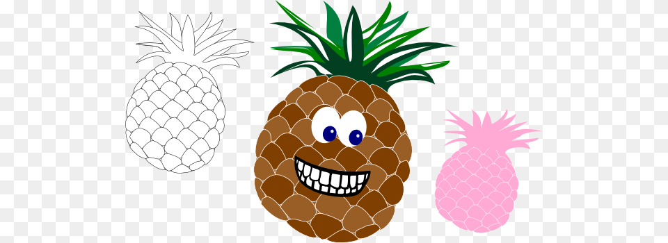 Pineapple Variations Clip Art, Food, Fruit, Plant, Produce Png Image