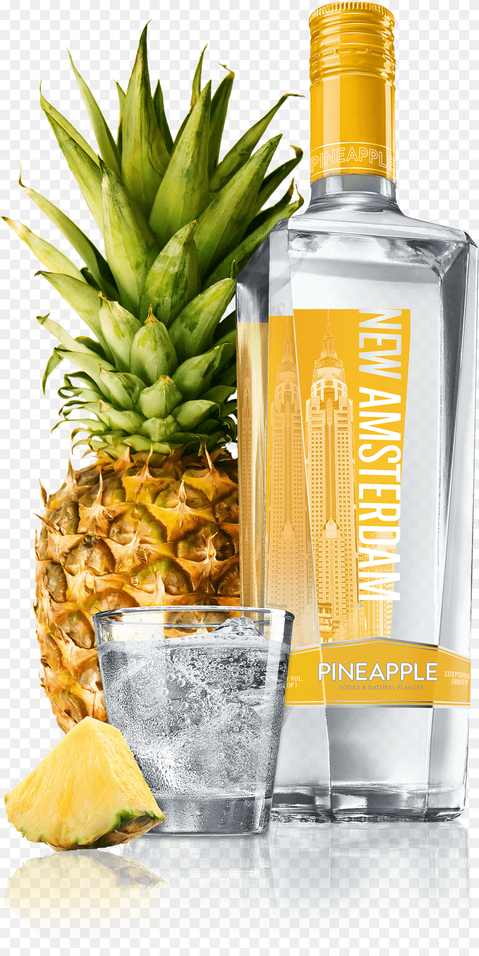 Pineapple Vodka New Amsterdam Pineapple Amsterdam Vodka, Produce, Food, Fruit, Plant Free Png Download
