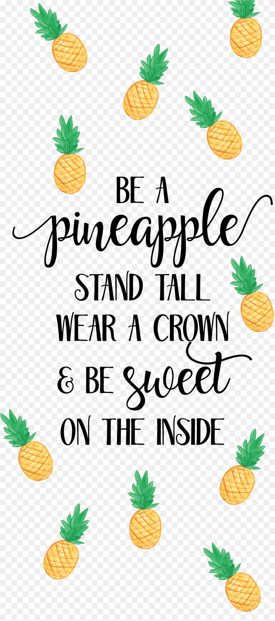 Pineapple Wallpaper Quotes, Tree, Leaf, Plant, Food Free Png