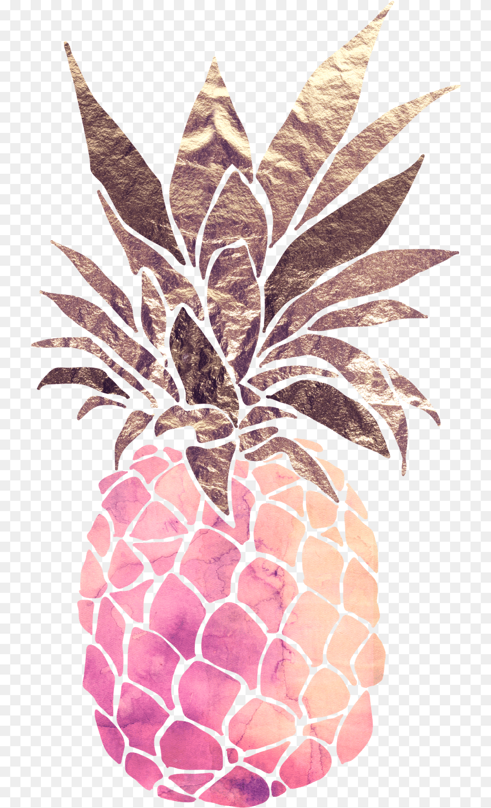 Pineapple Watercolor Pink, Food, Fruit, Plant, Produce Png