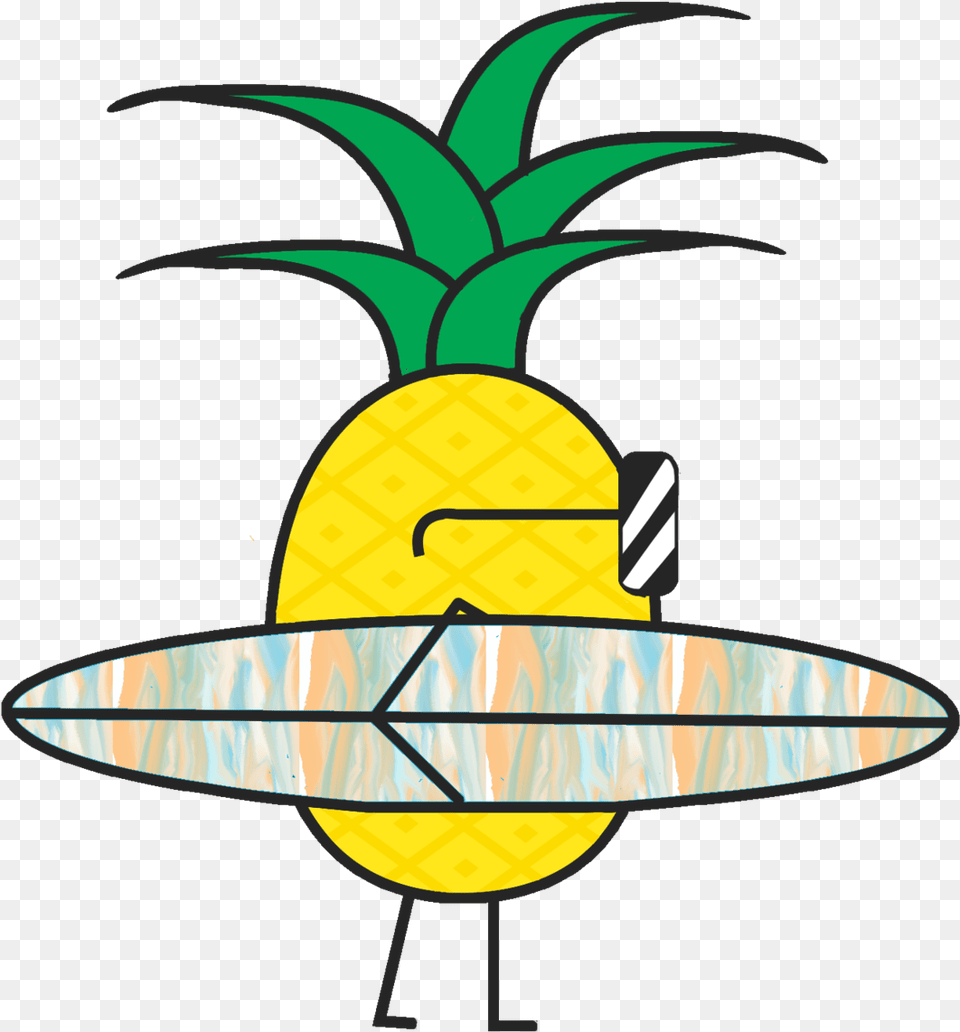 Pineapple With Marble Board Surfing Pineapple Pattern Dribbble, Food, Fruit, Plant, Produce Png