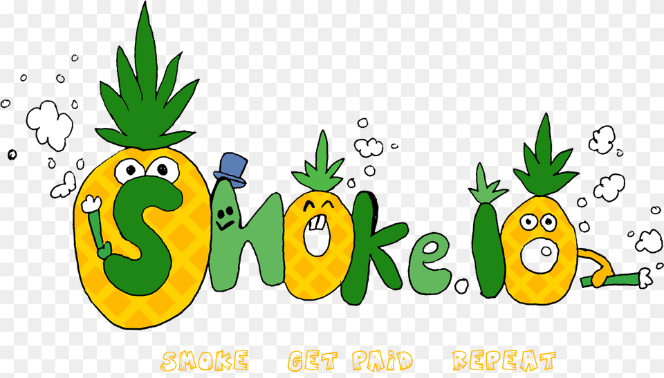 Pineapplesmokelogo Cartoon, Plant, Vegetation, Animal, Bird Png Image