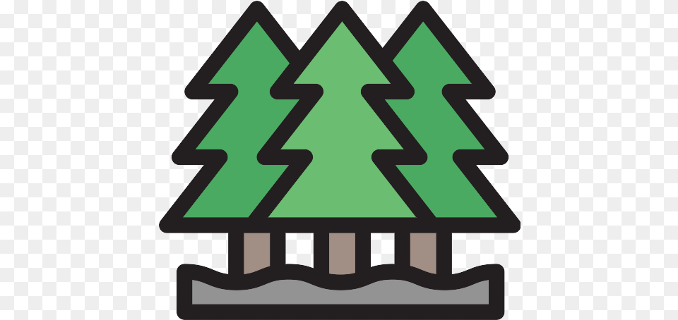 Pines Forest Icon Repo Free Icons Tree Outline Transparent, Triangle, Symbol Png