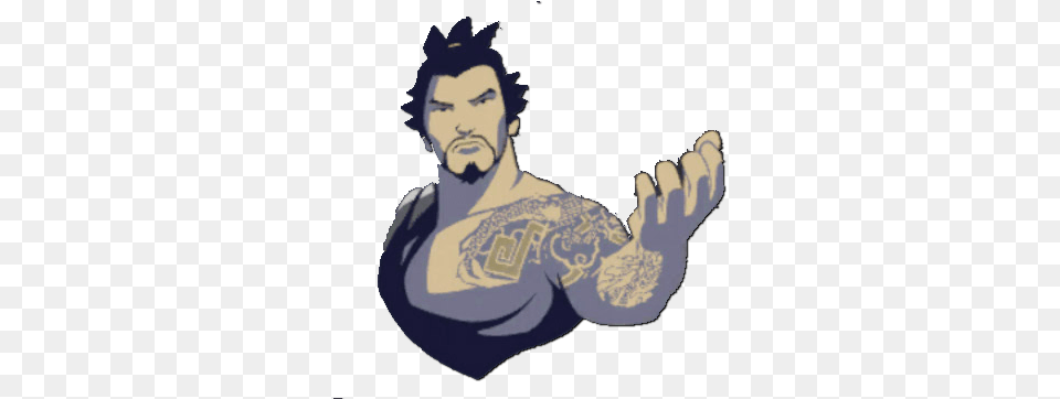 Ping Ping Ping Hanzo, Person, Skin, Tattoo, Adult Free Transparent Png