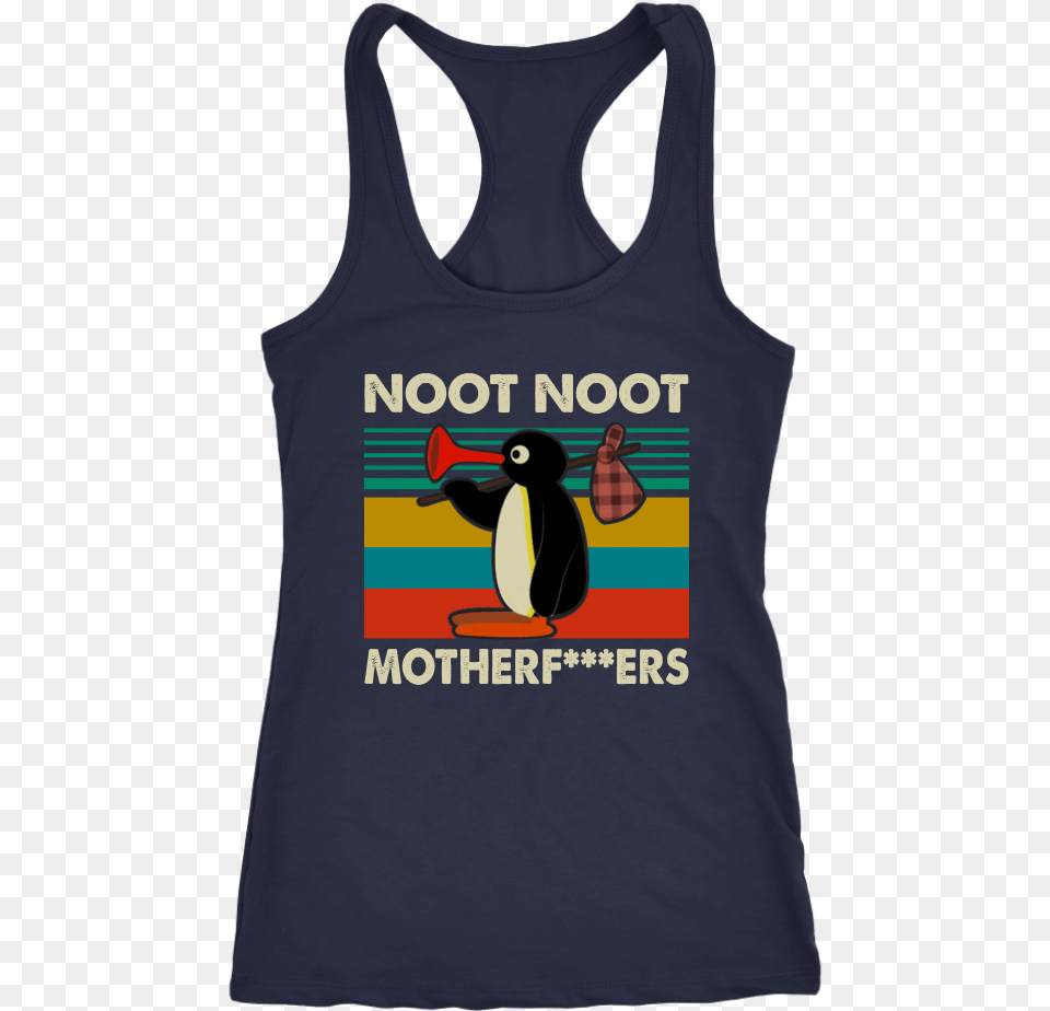 Pingu Noot Noot Motherfucker Shirts Funny Penguin Quality Manager Funny, Animal, Bird, Clothing, Tank Top Png