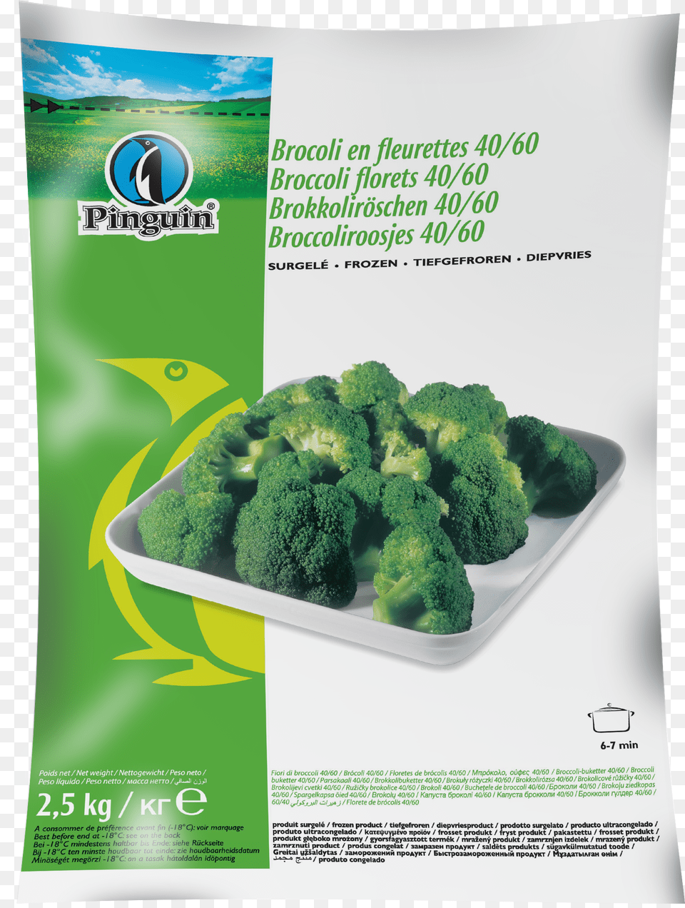 Pinguin Foods, Advertisement, Broccoli, Food, Plant Free Png