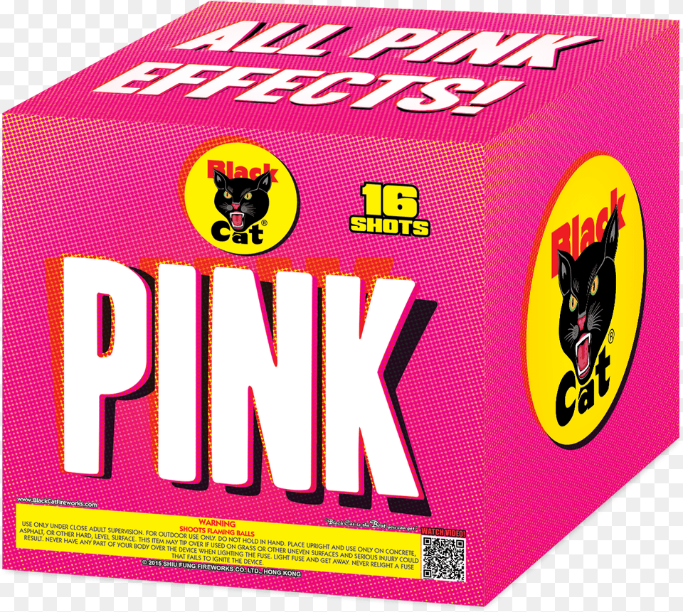 Pink 16 S Black Cat Pink Fireworks, Gum, Animal, Mammal, Pet Free Transparent Png