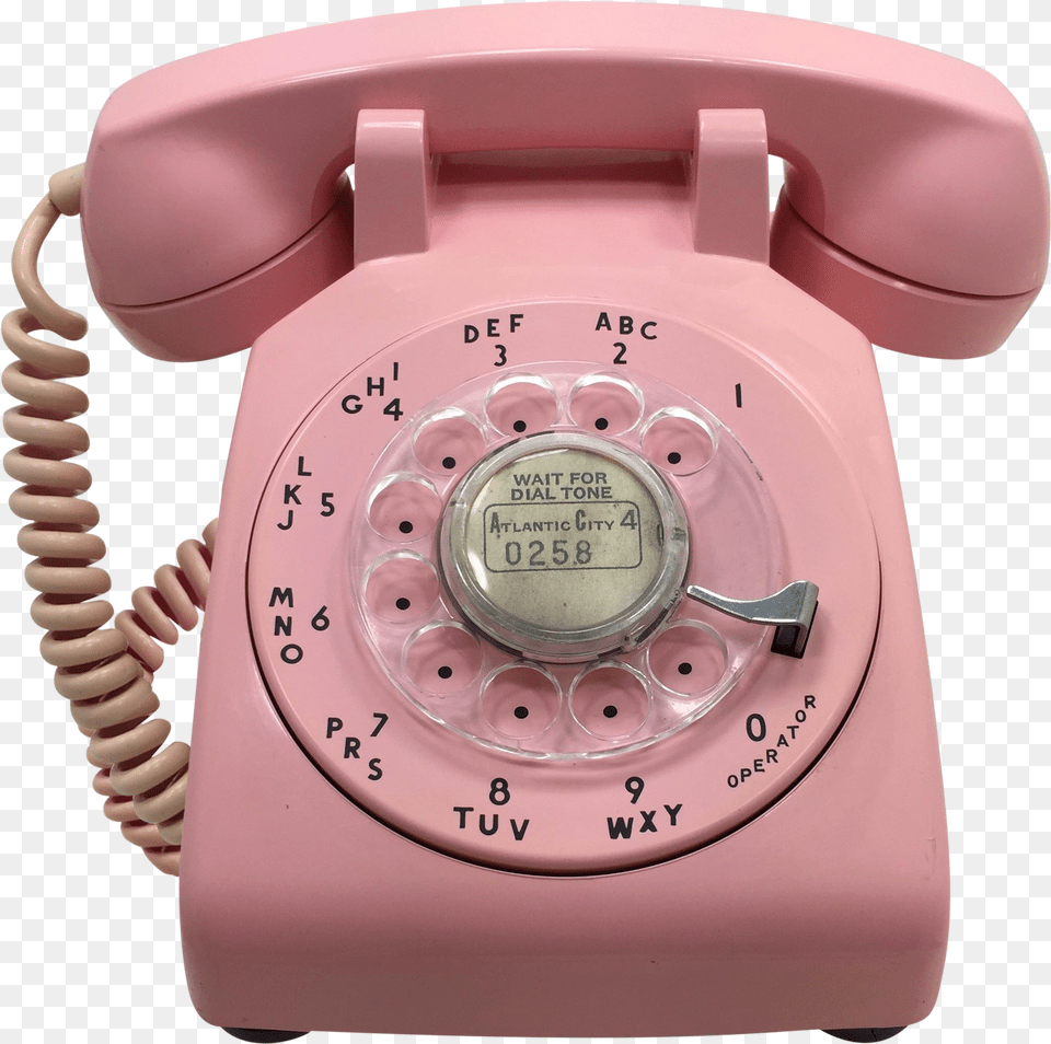 Pink 1964 Date Matched Rotary Dial Desk Pink Rotary Phone, Electronics, Dial Telephone Free Transparent Png
