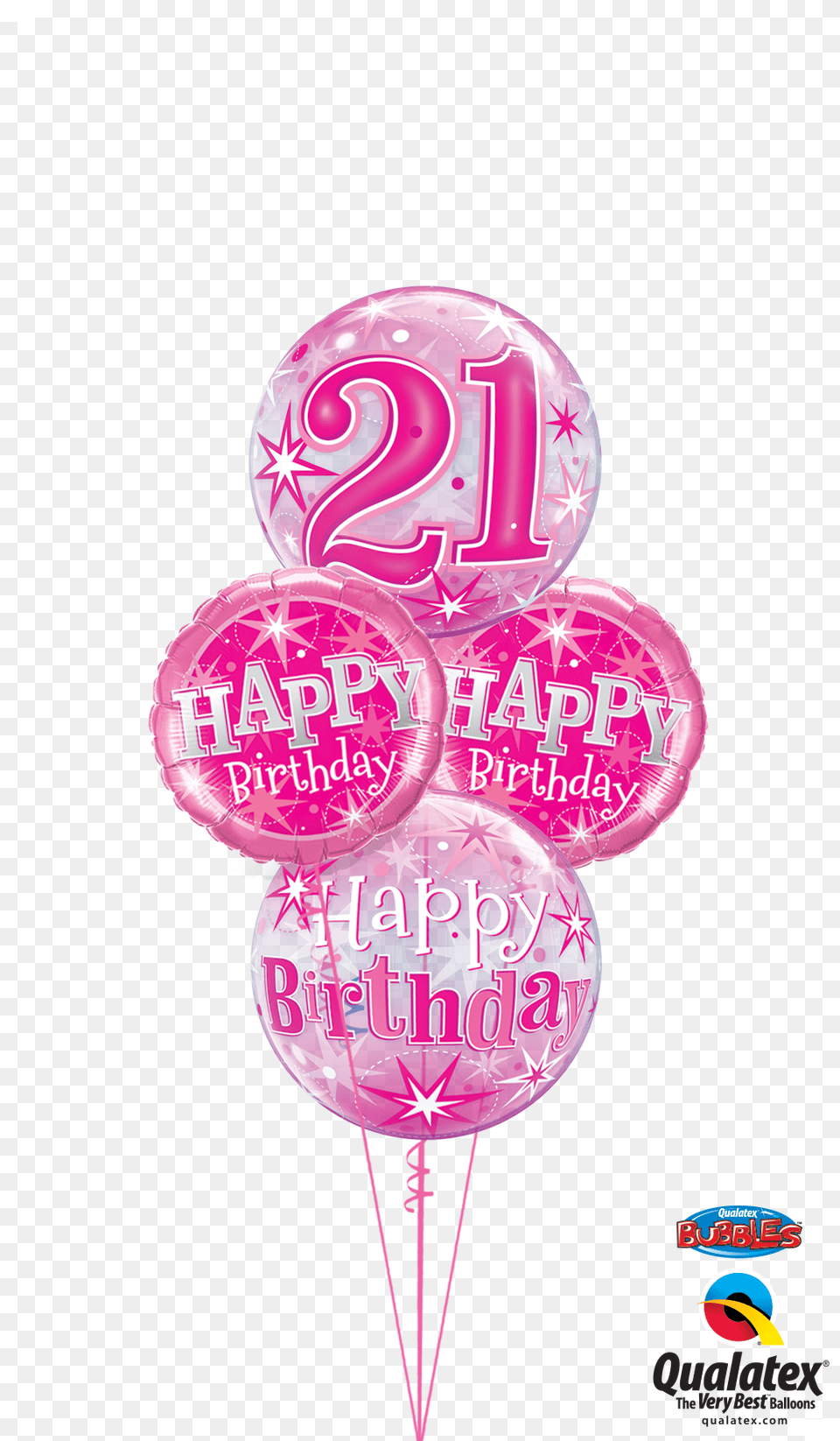 Pink 21st Birthday Pink Happy 21st Birthday, Balloon Free Png