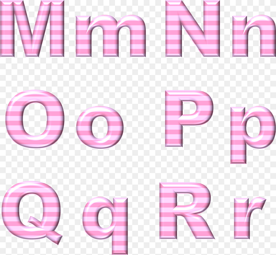 Pink 3d Letters M N O P Q R Abecedario Rosa En, Text, Number, Symbol, Alphabet Free Transparent Png