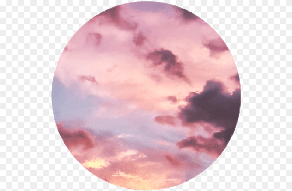 Pink Aesthetic Background Circle, Cloud, Nature, Outdoors, Sky Free Png Download