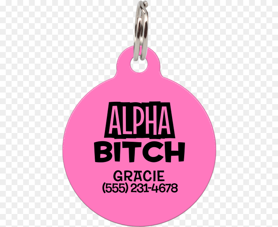 Pink Alpha Bitch Funny Pet Id Tagclass Lazyload Mrk Materia, Accessories Free Png Download
