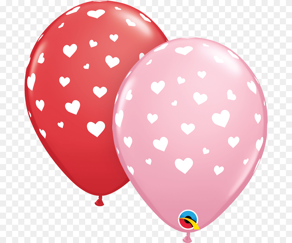 Pink Amp Red Random Hearts Latex Balloons X6 Love You Balloon Png Image