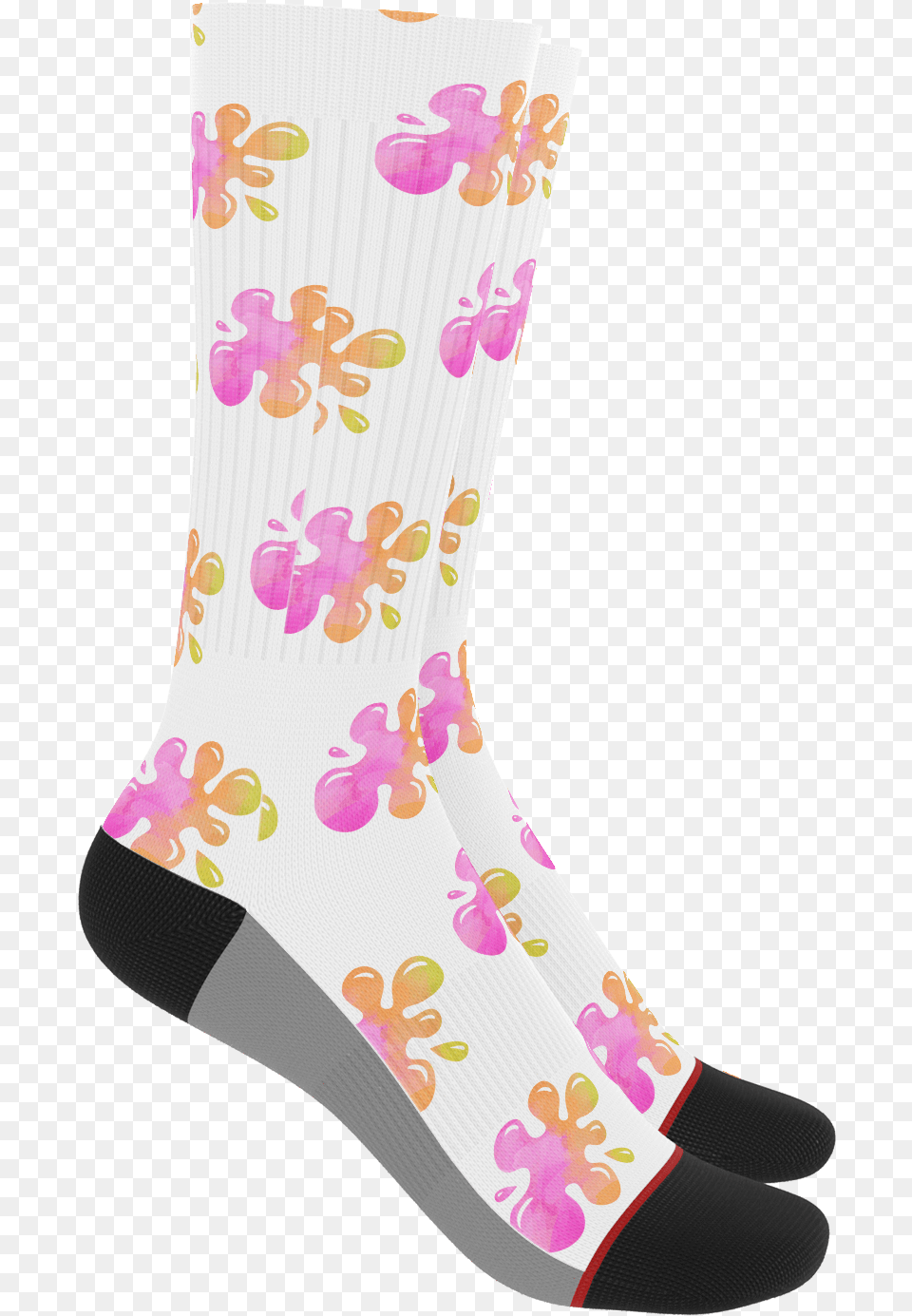 Pink Amp Yellow Splatter Socksclass Lazy Sock, Clothing, Hosiery Free Transparent Png