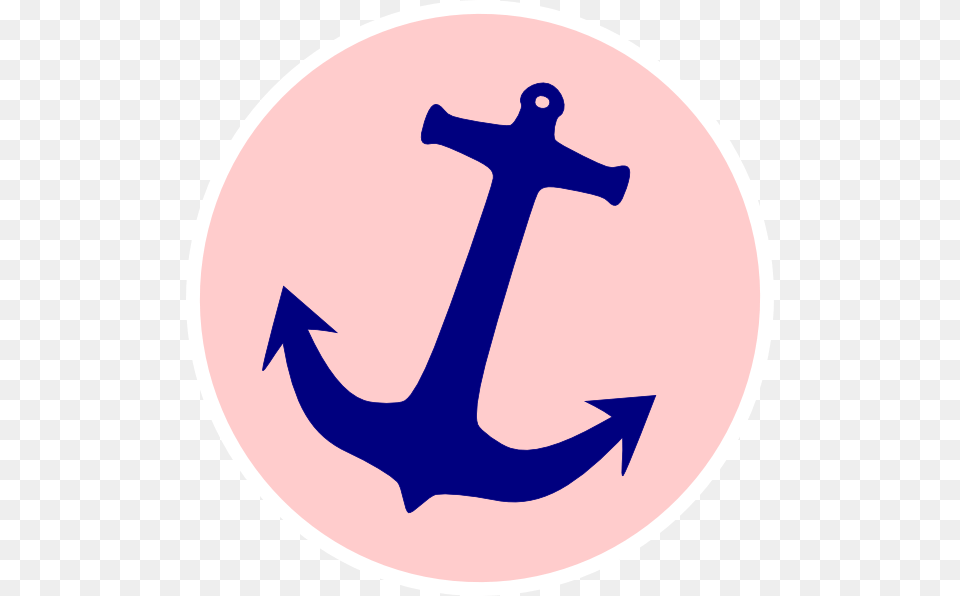 Pink Anchor Clip Art At Clker Navy And Pink Anchor, Electronics, Hardware, Hook Png