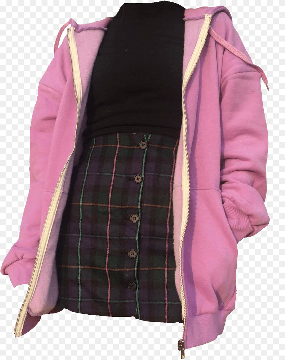 Pink And Black Aesthetic Outfit, Clothing, Coat, Jacket, Skirt Png
