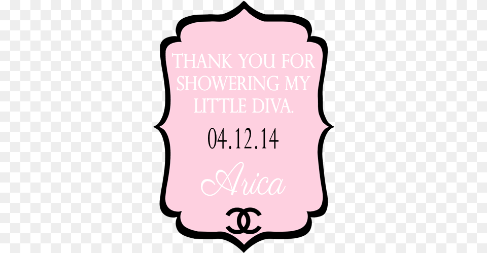 Pink And Black Chanel Baby Shower Invitations, Book, Publication, Text, Person Png Image