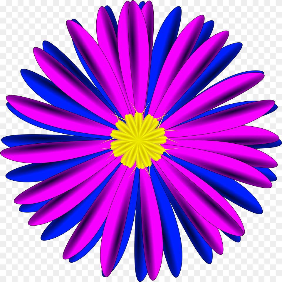 Pink And Blue Flower Clip Arts Stencil Girasol Blue Pink Flowers, Daisy, Plant, Purple, Pattern Free Transparent Png