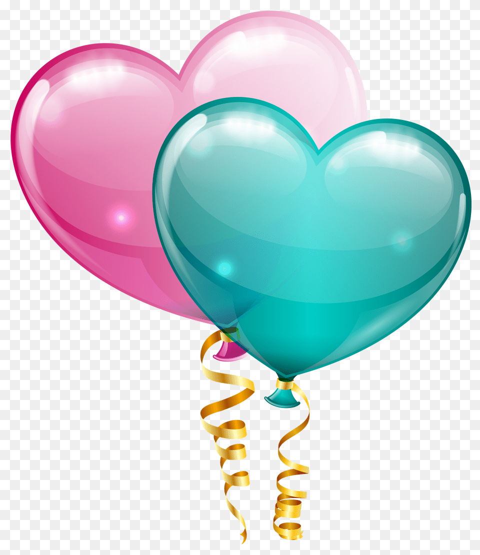 Pink And Blue Heart Balloons Clipart Gallery, Balloon Free Transparent Png
