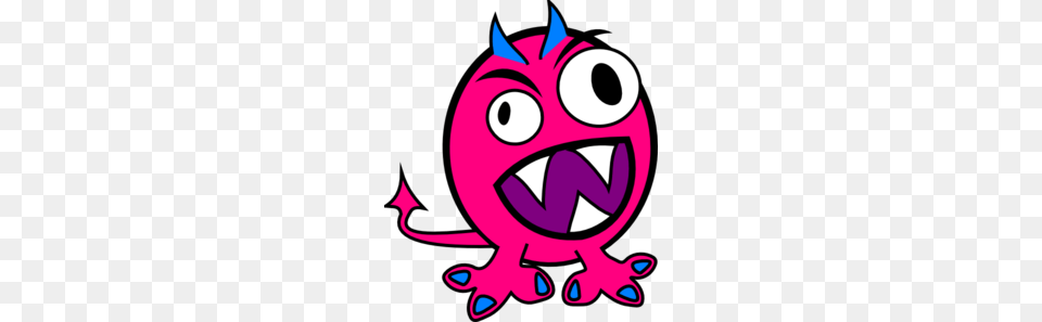 Pink And Blue Monster Clip Art, Purple Png