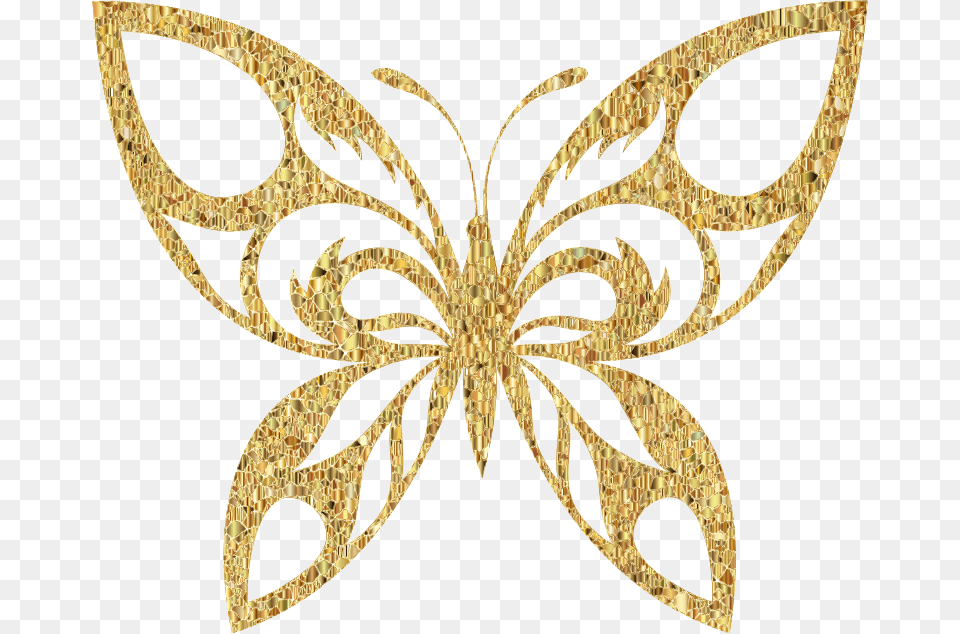 Pink And Gold Butterflies, Accessories, Jewelry, Chandelier, Lamp Free Png Download