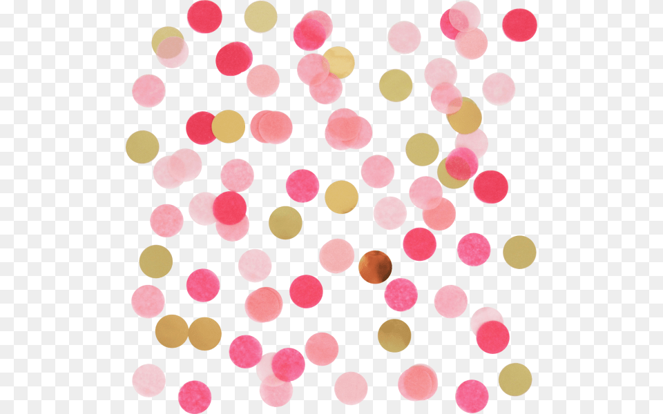 Pink And Gold Confetti Clipart Download Gold And Pink Confetti, Pattern, Polka Dot, Paper Png Image
