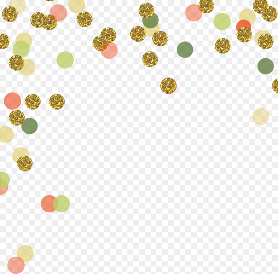 Pink And Gold Dots, Lighting, Confetti, Paper Free Png