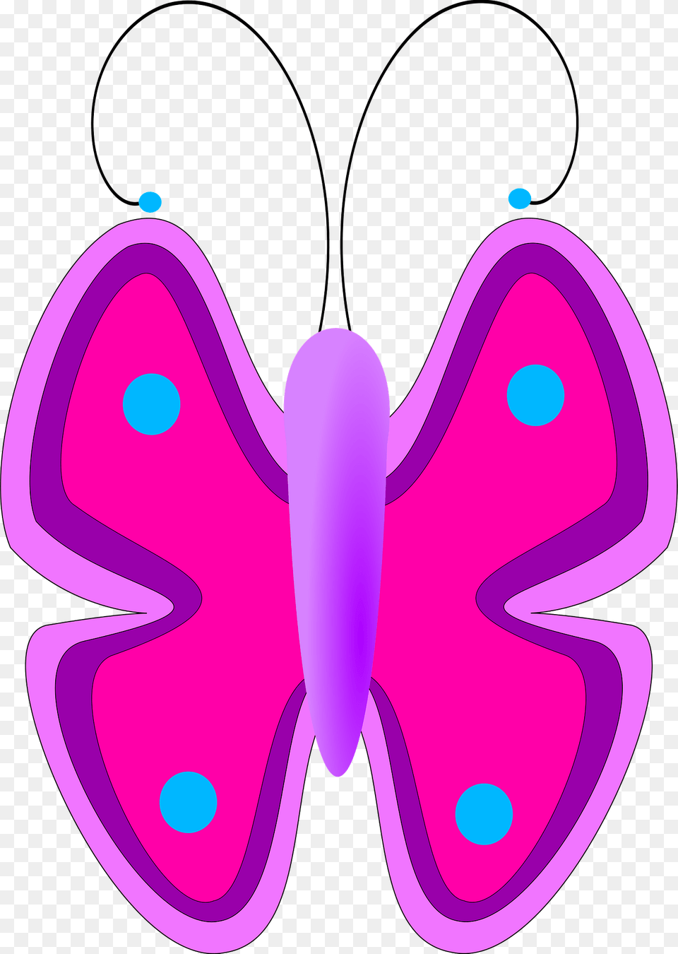 Pink And Purple Butterfly Clipart, Light, Neon Free Transparent Png