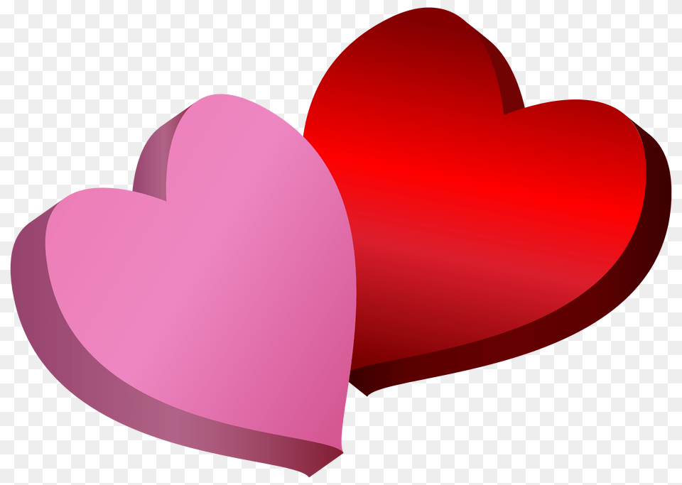 Pink And Red Hearts Clipart, Heart, Clothing, Glove Free Transparent Png
