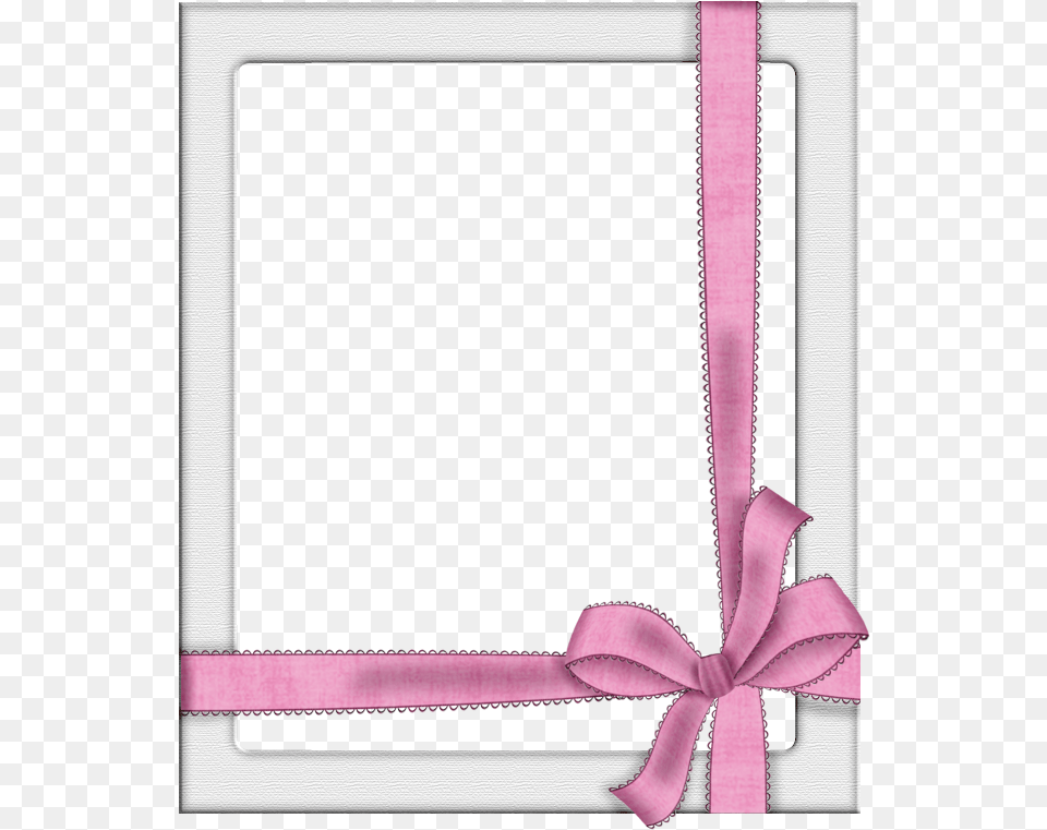 Pink And Silver Borders Png Image