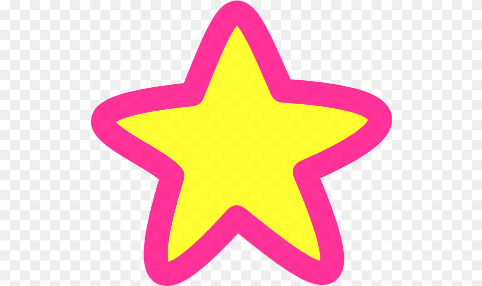 Pink And Yellow Star Clipart Pink And Yellow Star, Star Symbol, Symbol, Food, Ketchup Free Transparent Png