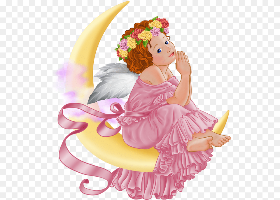Pink Angel, Baby, Person, Face, Head Free Png