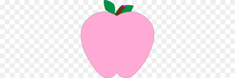 Pink Apple Clipart Great Clipart Silhouette Coloring, Food, Fruit, Plant, Produce Free Png Download