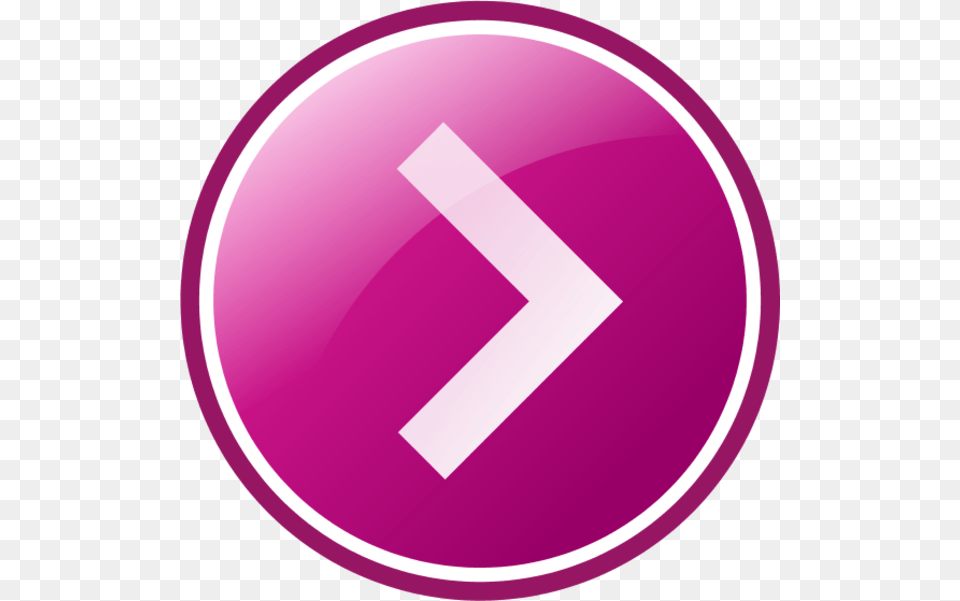 Pink Arrow Clip Art Right Arrow Button, Symbol, Sign, Disk Free Transparent Png