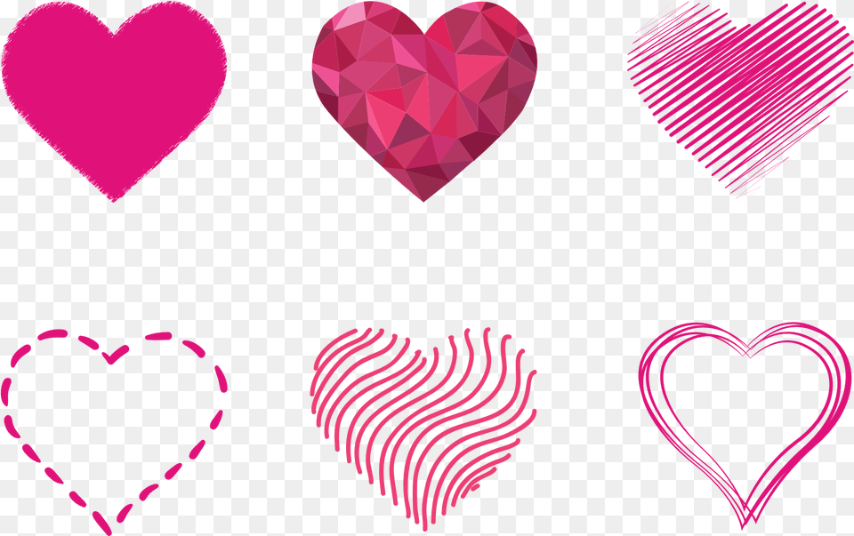 Pink Art Hearts Image Heart Set, Animal, Mammal, Wildlife, Zebra Free Png Download