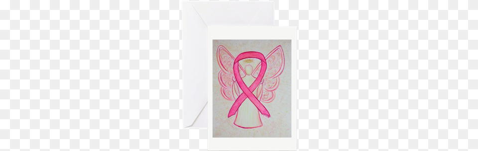 Pink Awareness Cancer Ribbon Angel Greeting Cards Pink Awareness Ribbon Angel Custom Tote Bag Adult, Envelope, Greeting Card, Mail, Art Free Transparent Png
