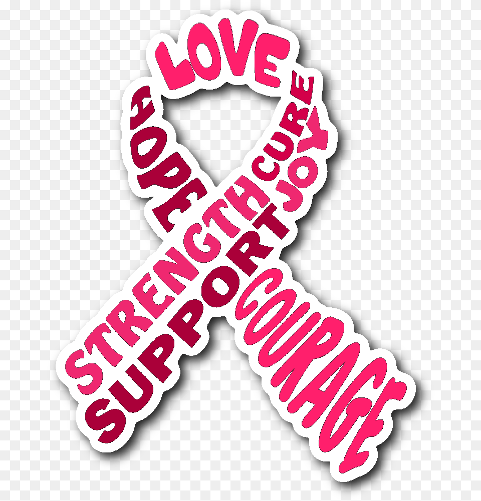 Pink Awareness Ribbon With Words Sticker Blue Awareness Ribbon, Dynamite, Weapon Png Image