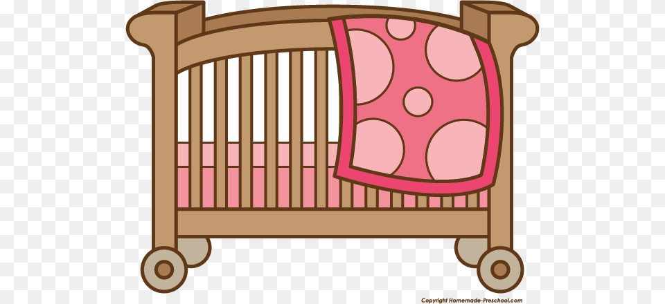 Pink Baby Bassinet Clipart, Crib, Furniture, Infant Bed Free Transparent Png