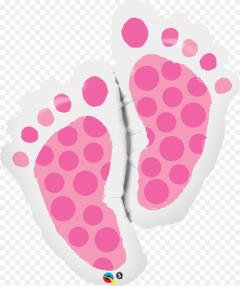 Pink Baby Footprint Blue Foot Print Balloons, Pattern Free Transparent Png